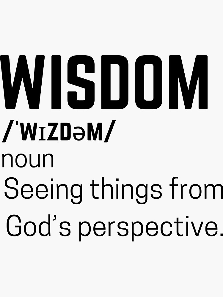 "Wisdom Definition" Sticker by GenRevMarkets Redbubble
