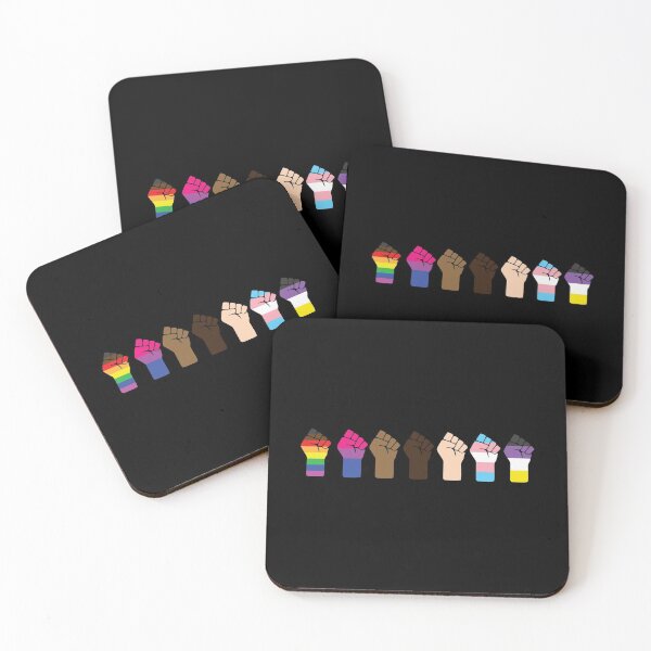 Item preview, Intersectional Pride Fists | LGBTQ + Black Lives Matter designed and sold by averydavage.