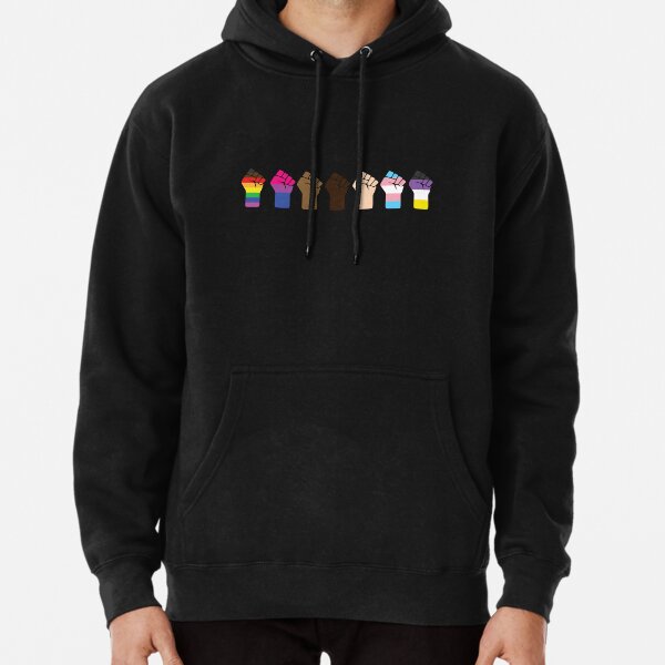 Intersectional Pride Fists | LGBTQ + Black Lives Matter Pullover Hoodie