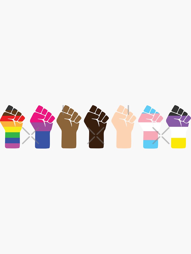 Intersectional Pride Fists ☆ LGBTQ + Black Lives Matter by averydavage