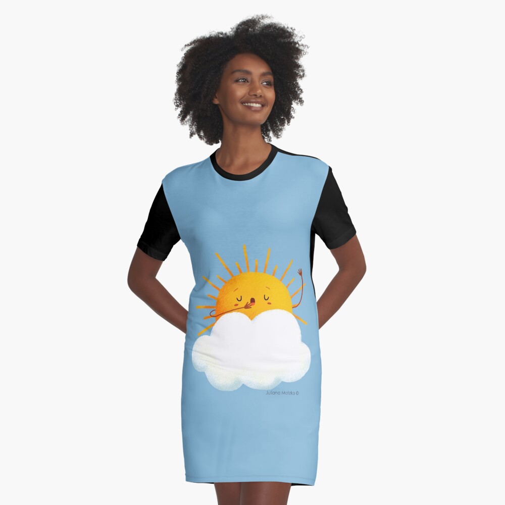 Sleepy Sun Graphic T-Shirt Dress