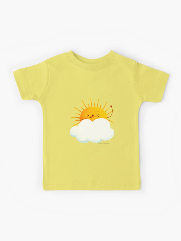 ★ TOOMUCHTAX★ Sleeping Bear Baby T-Shirt Yellow T25SSTS76 Summer Children'S Short Sleeved Striped T Shirt Pure Cotton