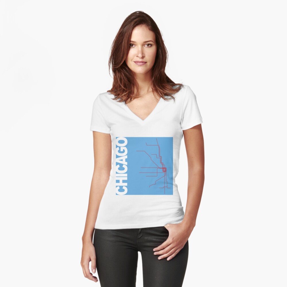 Item preview, Fitted V-Neck T-Shirt designed and sold by TerribleRooster.