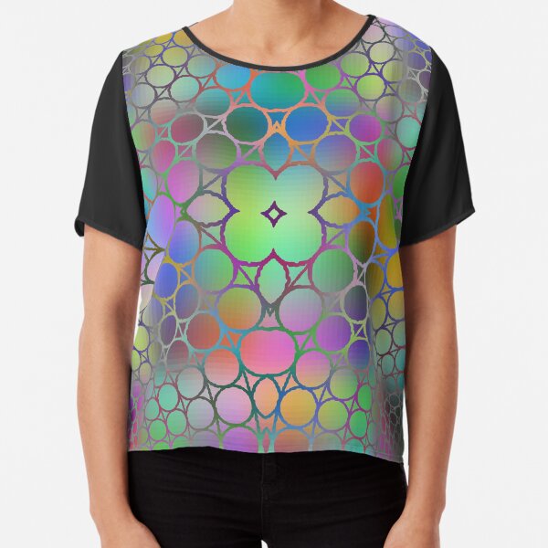 Visual arts, Optical illusion, Concentric Circles, Geometric Art, - концентрические круги Chiffon Top