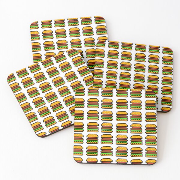 Item preview, Piexl gaming hamburger food pattern designed and sold by Mateo Galic.
