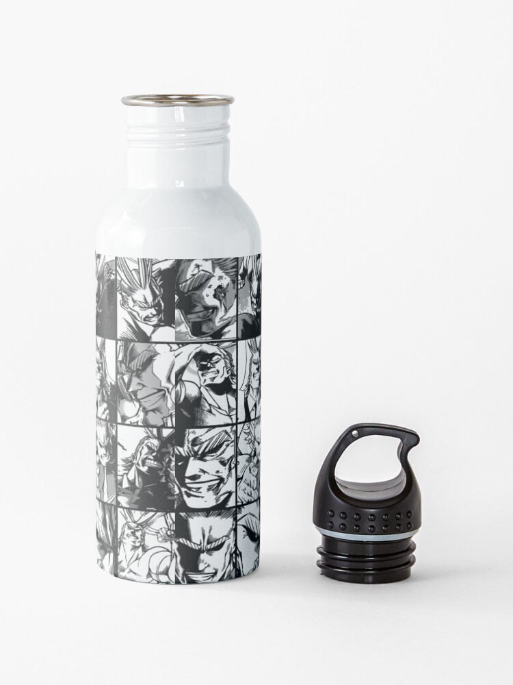 Alternate view of All Might - My hero academia collage (black&white version) Water Bottle