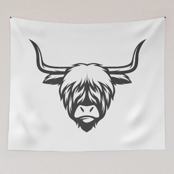 Item preview, Highland Cow Illustration designed and sold by anass002.