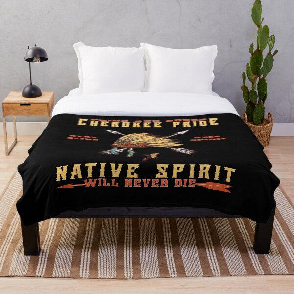 "cherokee pride native spirit" Throw Blanket for Sale by nativeStor