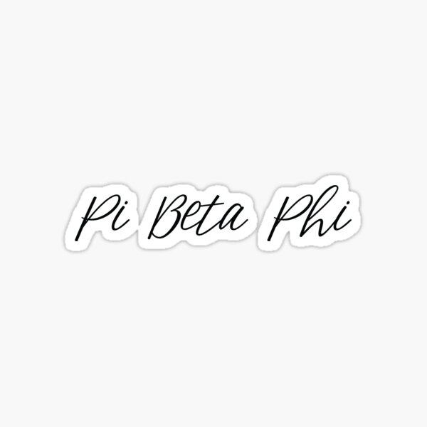 Pi Beta Phi black cursive Sticker