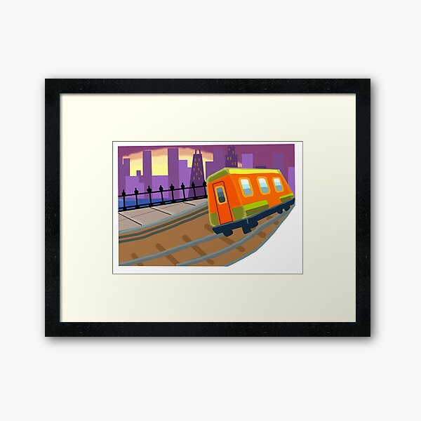 Night Time Subway Surf Framed Art Print