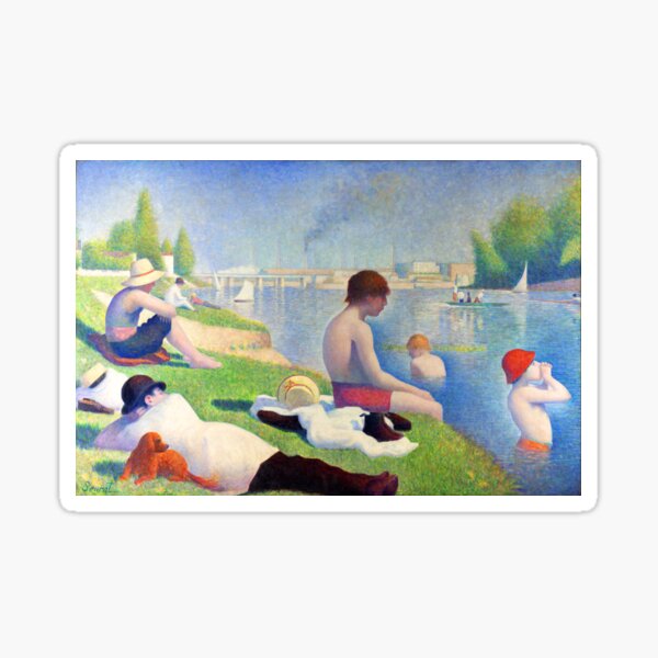 Bathers at Asnières Sticker