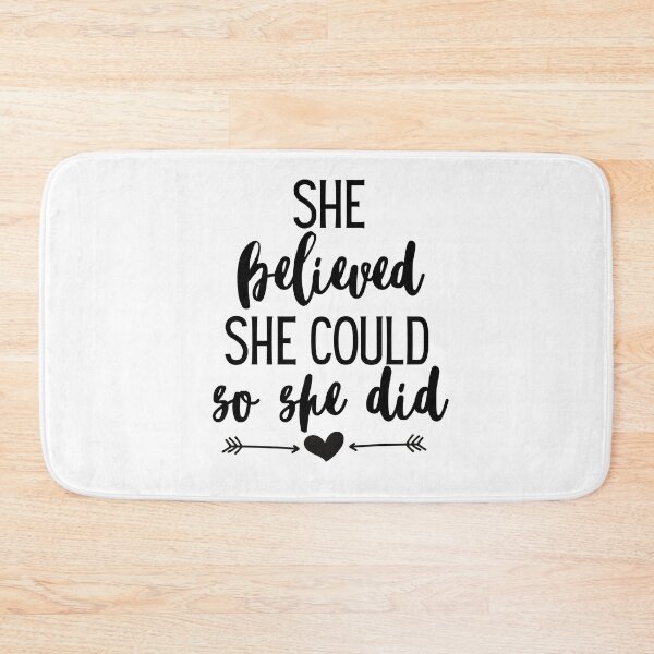 Item preview, She Believed She Could So She Did - Quote designed and sold by KarolinaPaz.
