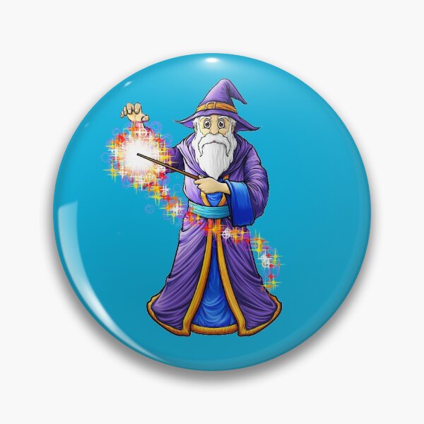 Item preview, Wizard & Wand Casting A Magic Spell designed and sold by Delightfully Cynical.