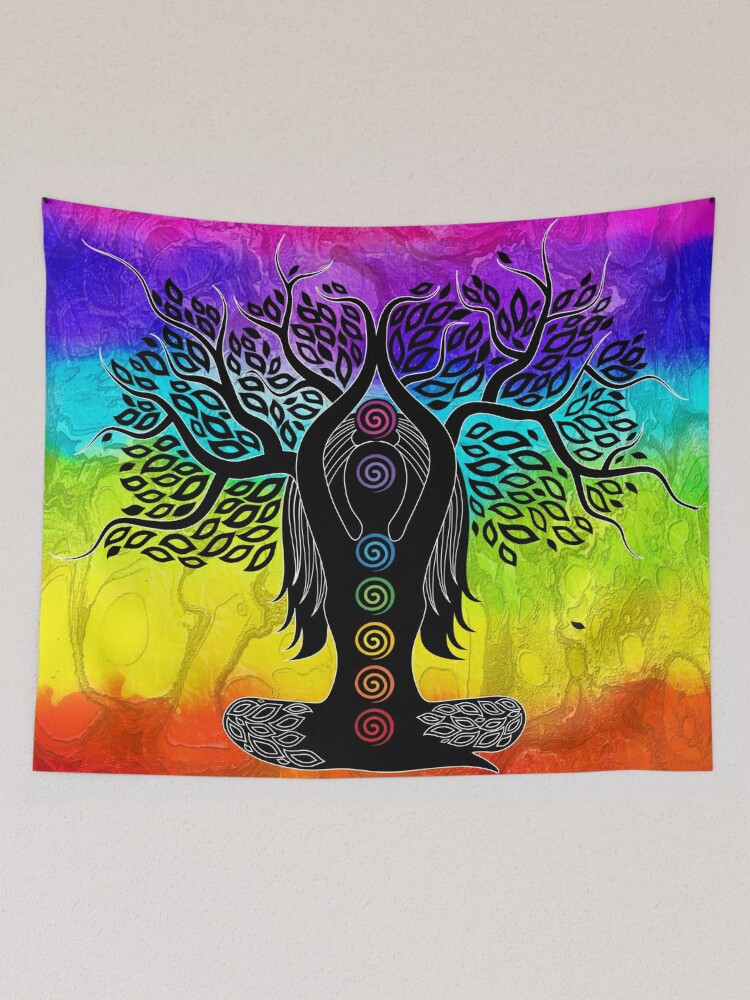 Chakra Lady Tree - Chakra BG Tapestry for Sale by Serena King