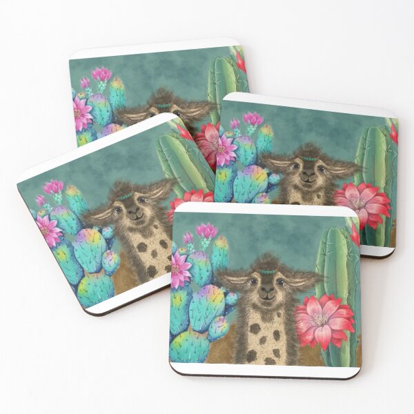 Item preview, Bodi the Llama and cactus friends designed and sold by Junk Chic  Studio.