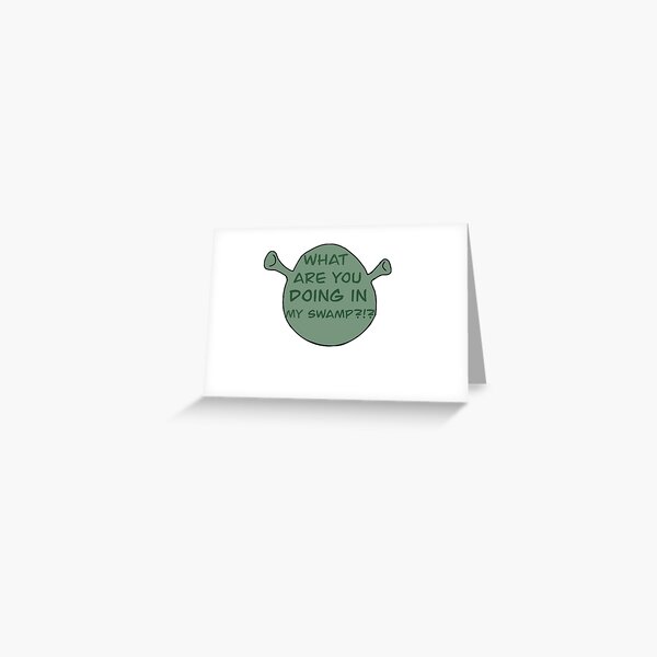 Cartes De Vœux Sur Le Theme Shrek Citation Redbubble