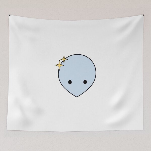 Item preview, Cute Blue Kawaii Alien with Sparkles designed and sold by gia-x.