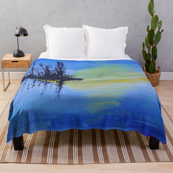 Item preview, sunrise over water with trees designed and sold by dfwilliamson.