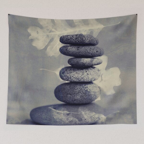 Item preview, Balanced Stones And Leaf Overlay designed and sold by Elena Ray.