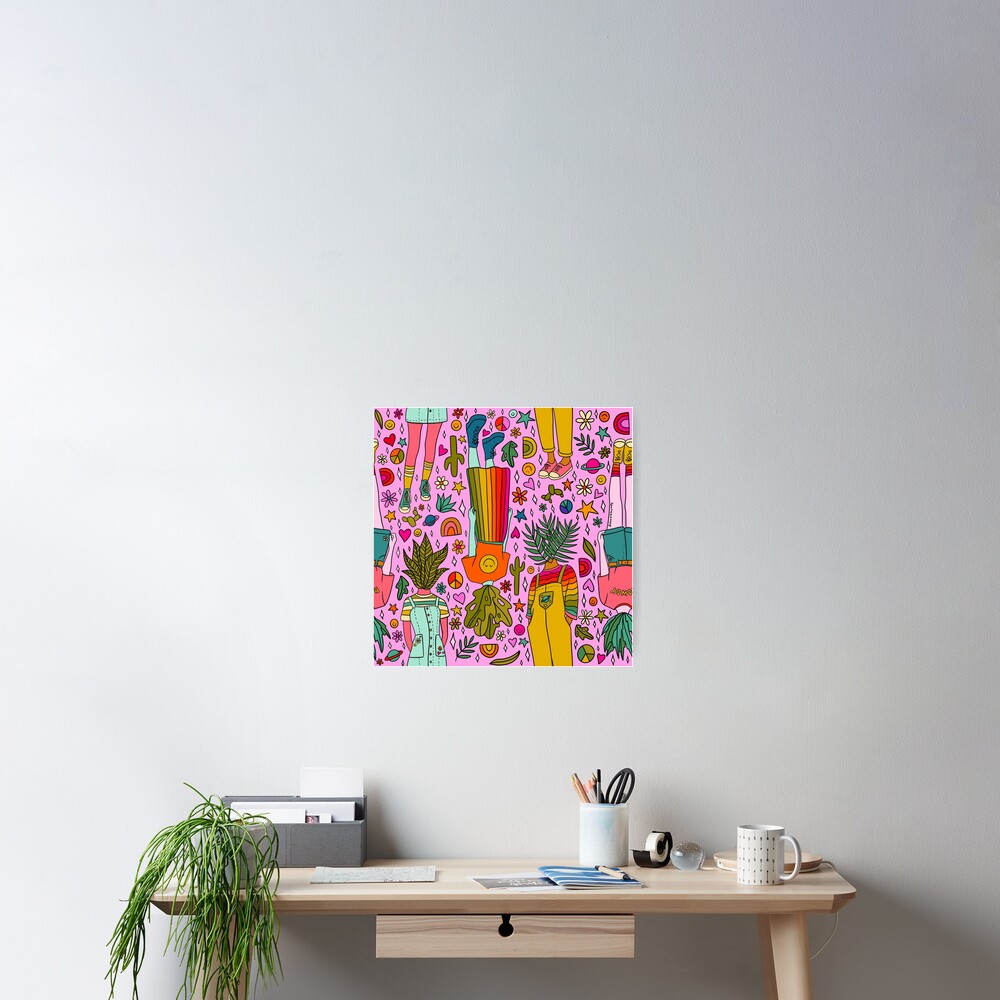 Plant Girls Print Poster