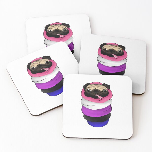 Item preview, Genderfluid Pug in a Blanket designed and sold by Audrey Lee.