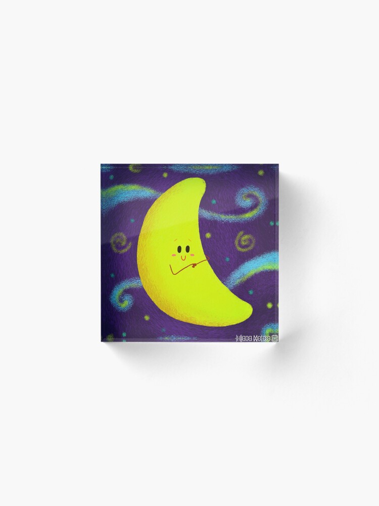 Alternate view of Cute Crescent Moon Acrylic Block