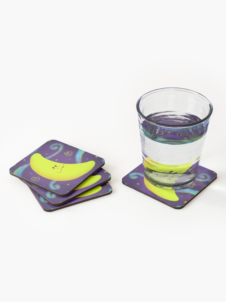 Alternate view of Cute Crescent Moon Coasters (Set of 4)