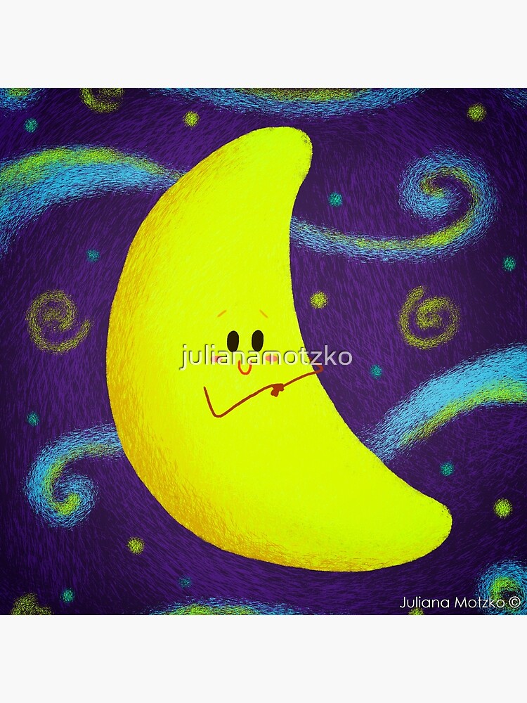Cute Crescent Moon by julianamotzko