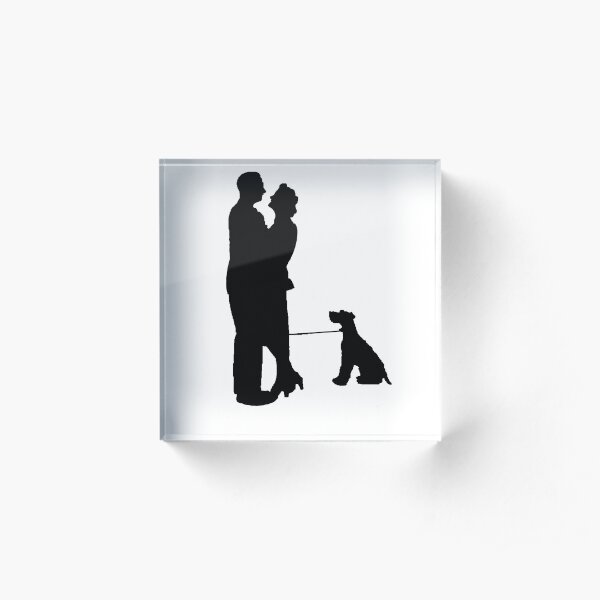 Nick und Nora Silhouette Acrylblock