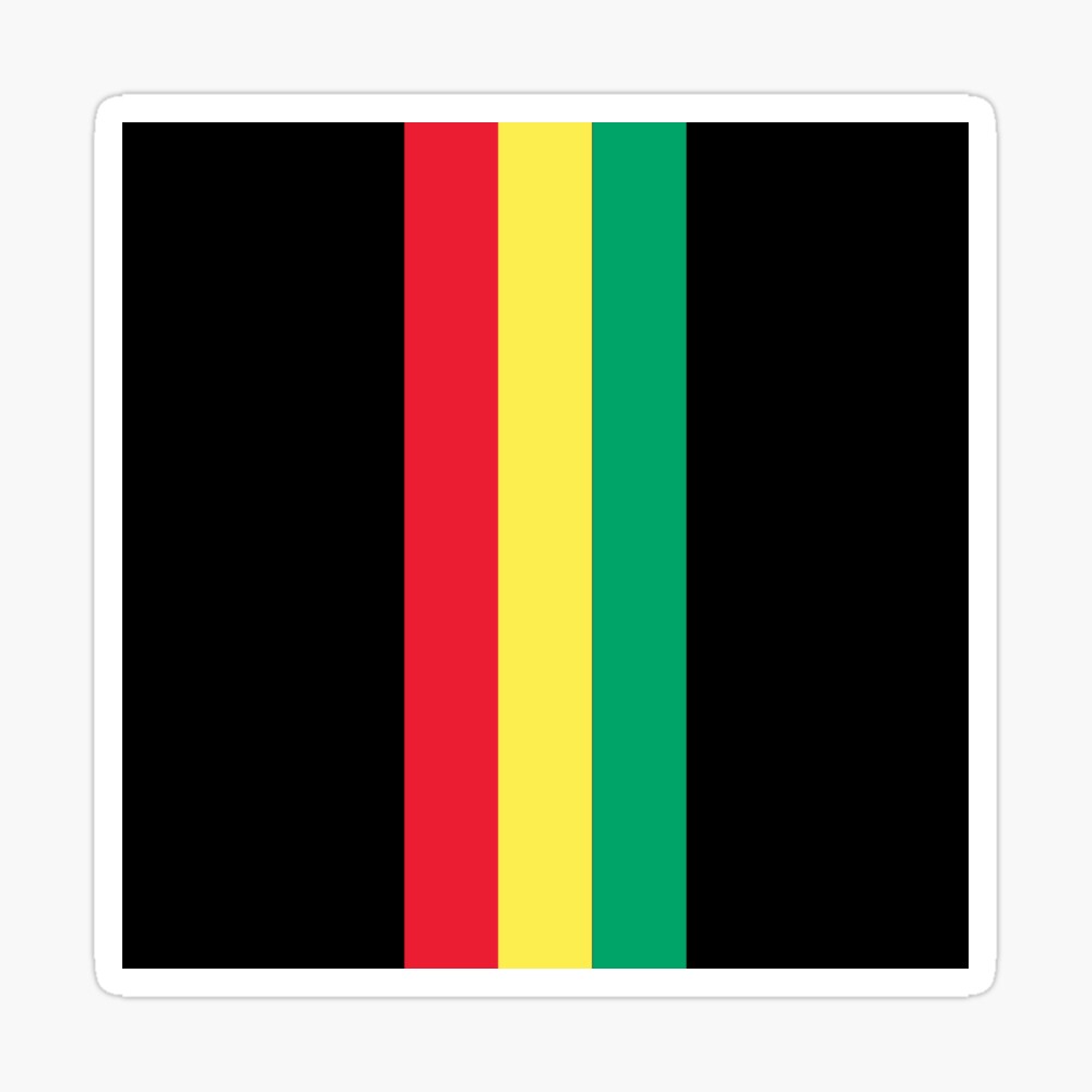 Penneven Døds kæbe Opførsel Rasta Red Gold and Green Colors Rastafarian Flag Colors" Sticker for Sale  by DesignArtMask | Redbubble