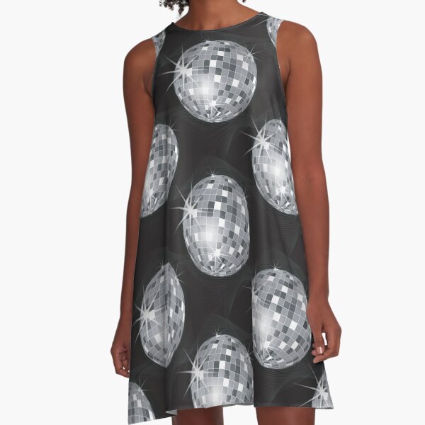 Item preview, vintage 1970s style silver disco ball designed and sold by Gossip Rag.