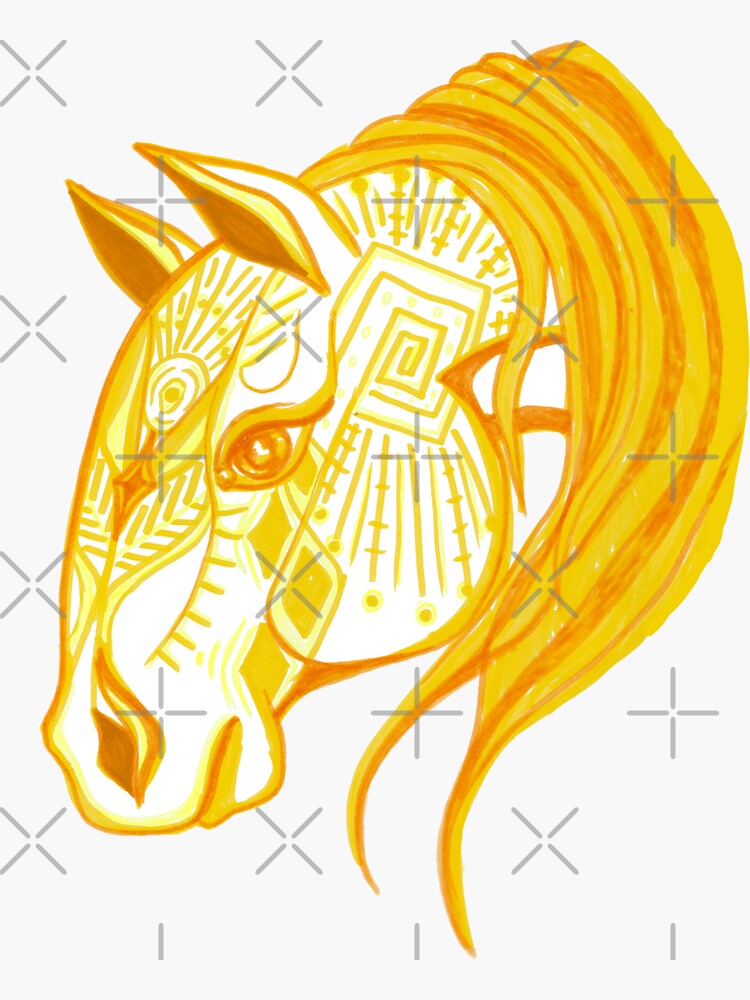 Spirit Horse - Yellow Gold by tinaschofield