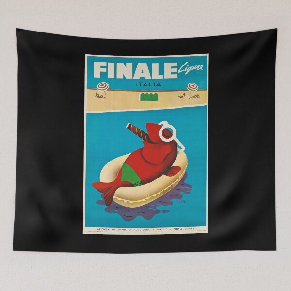 Item preview, Finale Ligure Italia vintage travel poster designed and sold by stickart-marek.
