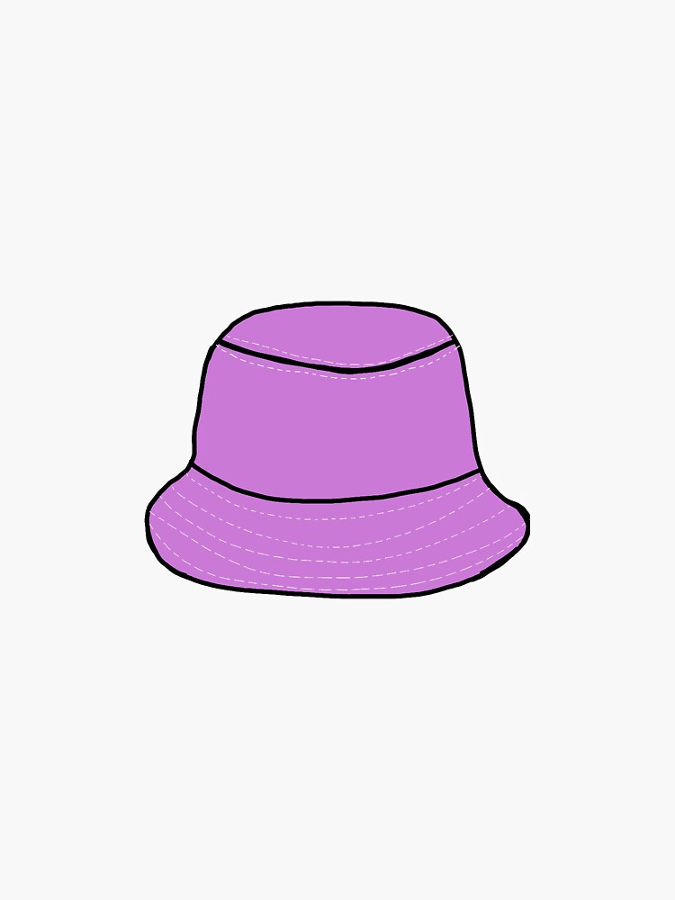 "purple bucket hat vsco" Sticker for Sale by meghan hope Redbubble