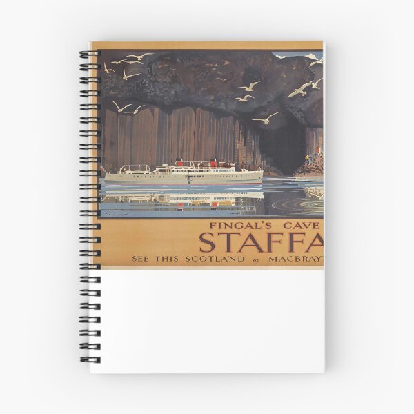 Item preview, Fingals Cave Staffa vintage travel poster designed and sold by stickart-marek.