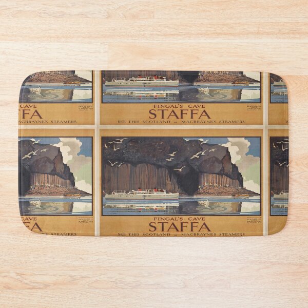 Item preview, Fingals Cave Staffa vintage travel poster designed and sold by stickart-marek.