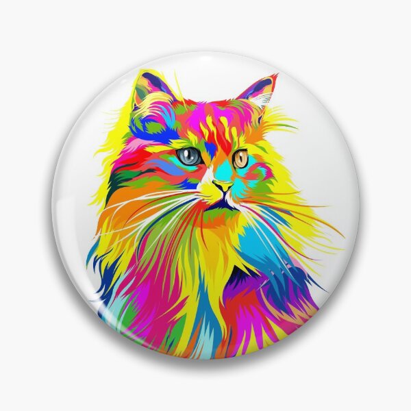 Item preview, Pop Art Cat Rainbow Color designed and sold by Delightfully Cynical.