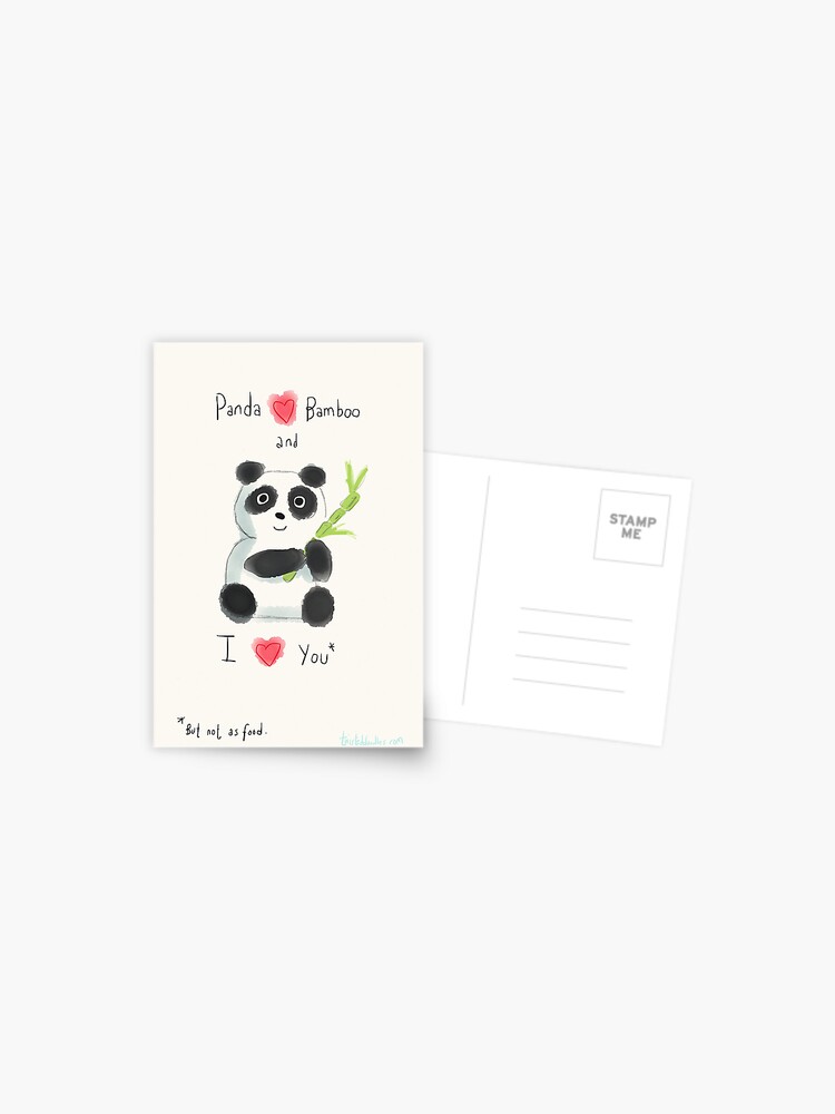 Panda Liebe Postkarte Von Twisteddoodles Redbubble