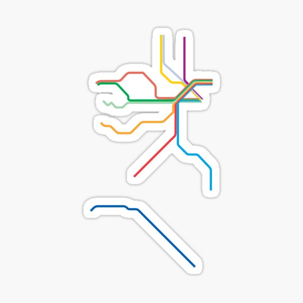 New Jersey Transit Rail Map Sticker