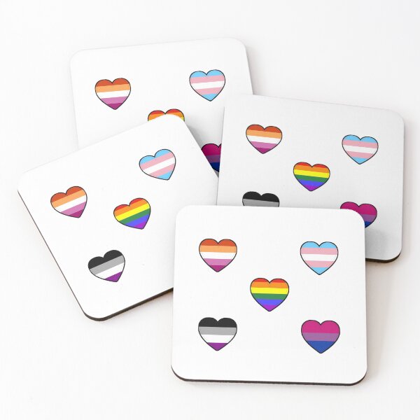 Item preview, LGBT Flag Hearts: Lesbian, Gay, Bisexual, Transgender, Asexual designed and sold by the-baking-ots.