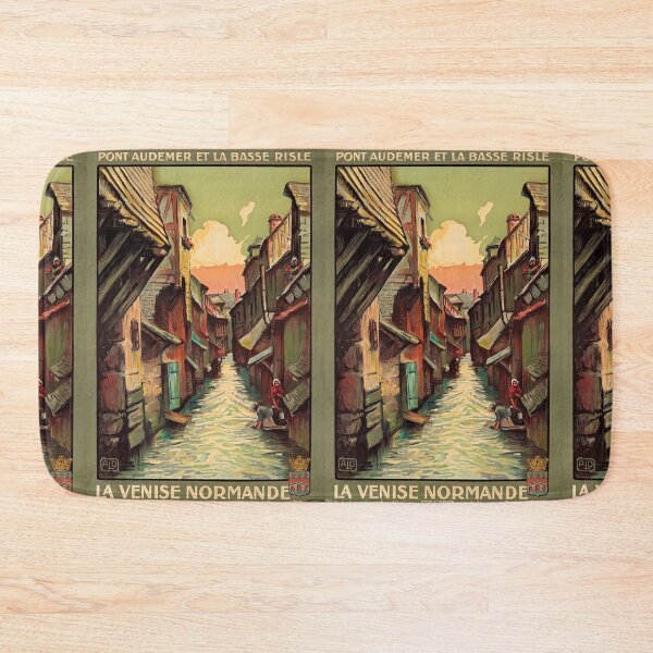 Item preview, La Venise Normande vintage travel poster designed and sold by stickart-marek.