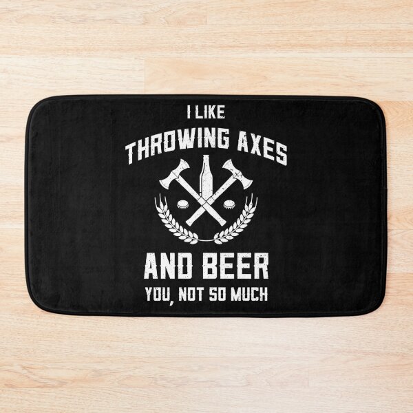 Item preview, Funny Axe Throwing Beer Drinking I Like Axes And Beer print designed and sold by jakehughes2015.