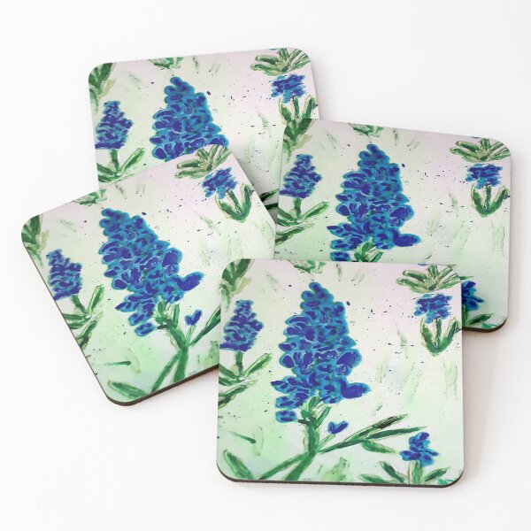 Item preview, blue bonnets on green designed and sold by dfwilliamson.