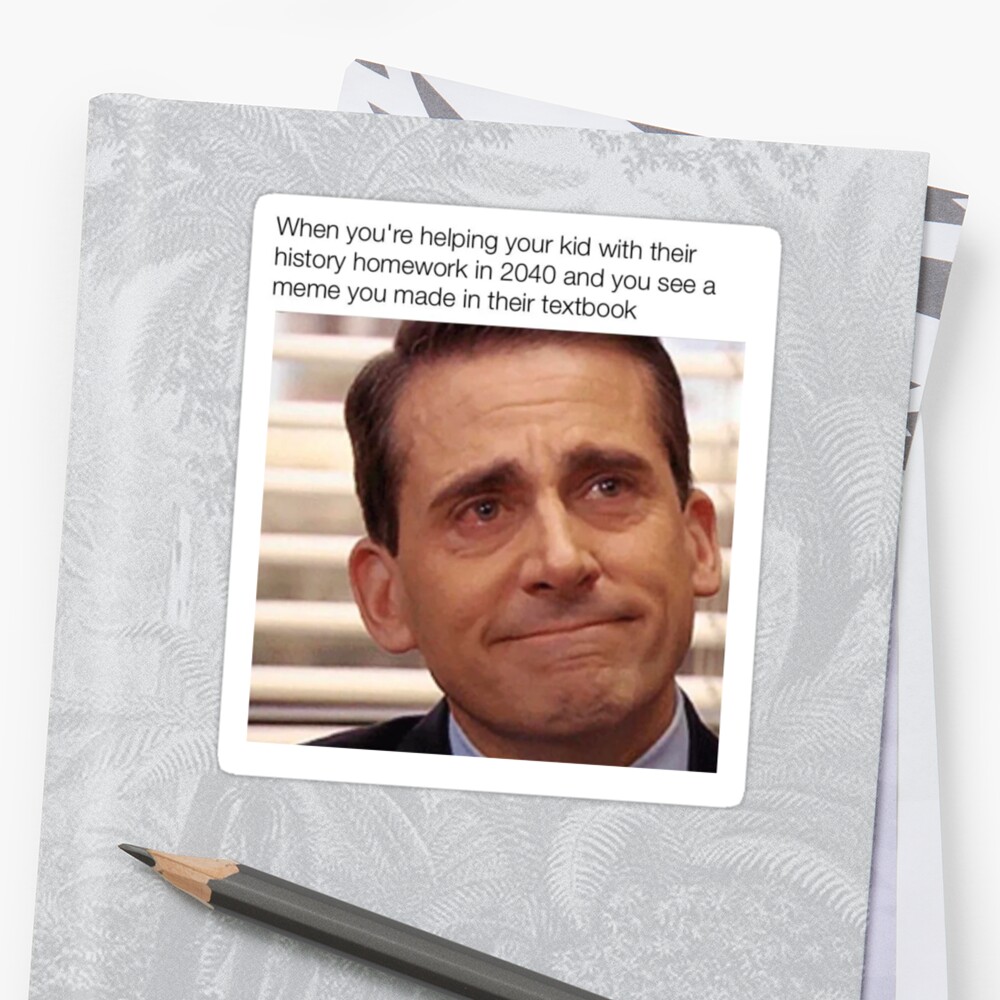  The Office  2040 Textbook Meme  Sticker  Sticker  by 