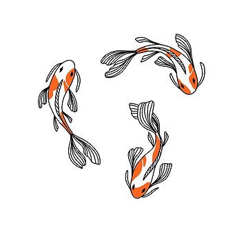 Artwork thumbnail, Koi Fish Sticker Pack by ashleysteinerr