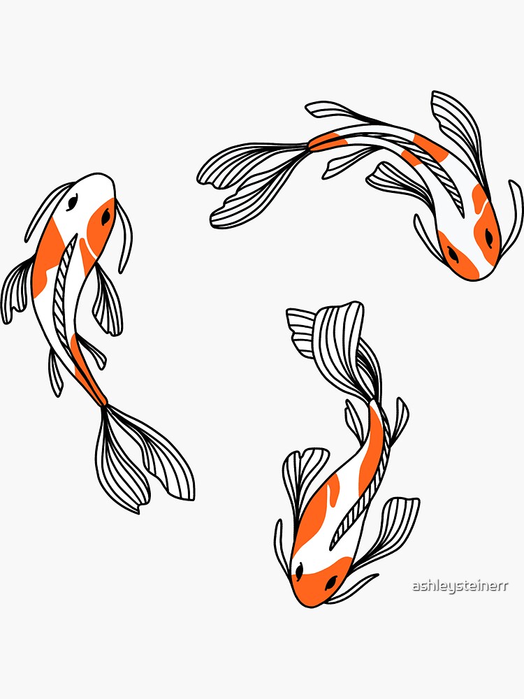 Koi Fish Sticker Pack Sticker for Sale by ashleysteinerr