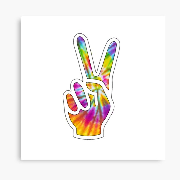 Tie Dye Peace Sign Canvas Print By Stylesbyanna Redbubble 