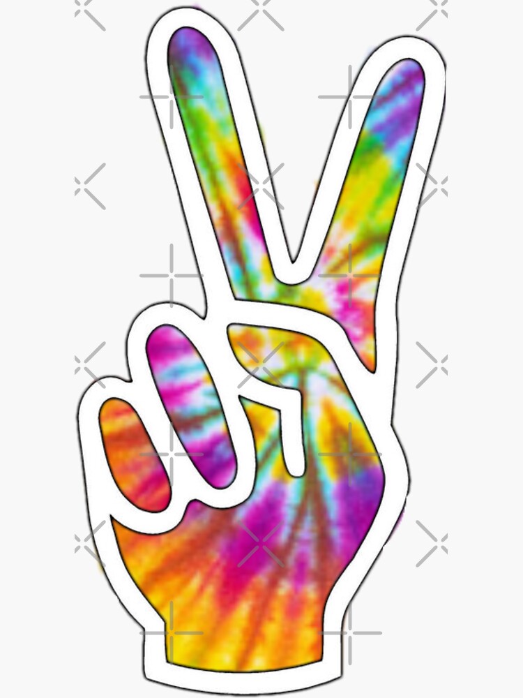 Tie Dye Peace Sign Sticker For Sale By Stylesbyanna Redbubble 