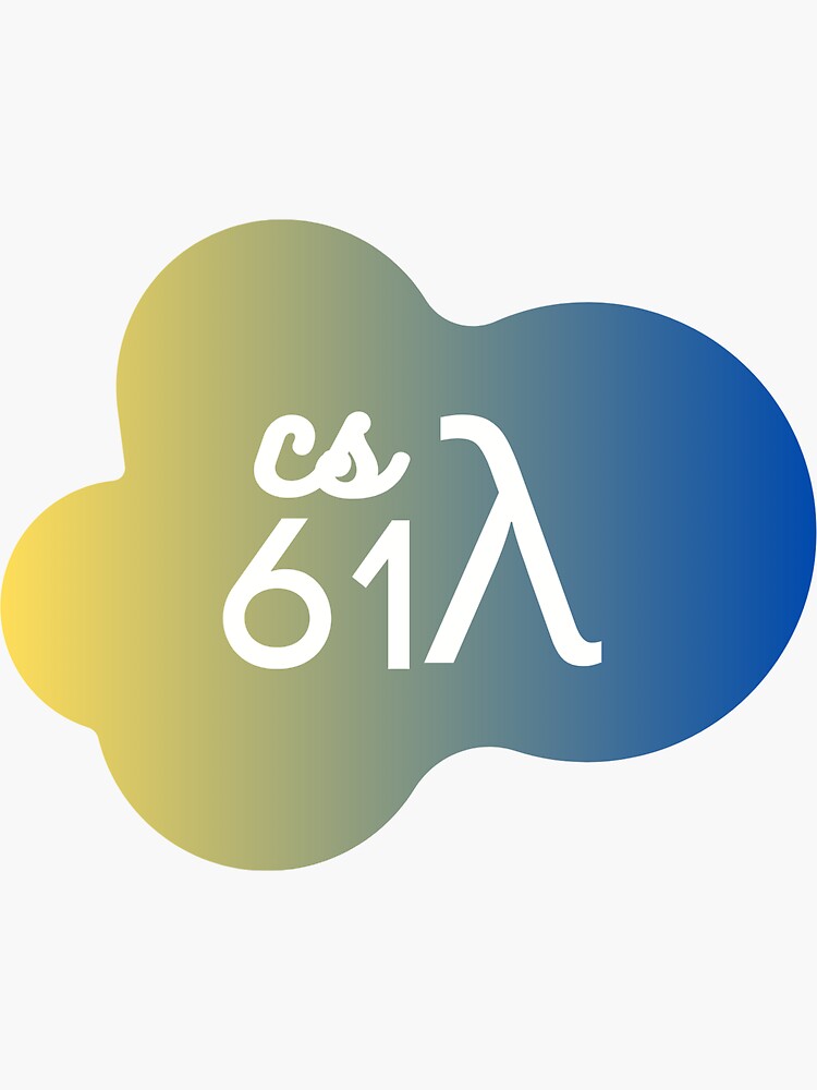 "CS 61A blue yellow sticker" Sticker by wakomorimoto Redbubble