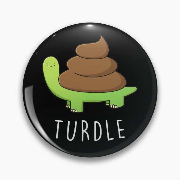 Item preview, TURDLE Turtle Lover Funny Poop Pun designed and sold by Delightfully Cynical.
